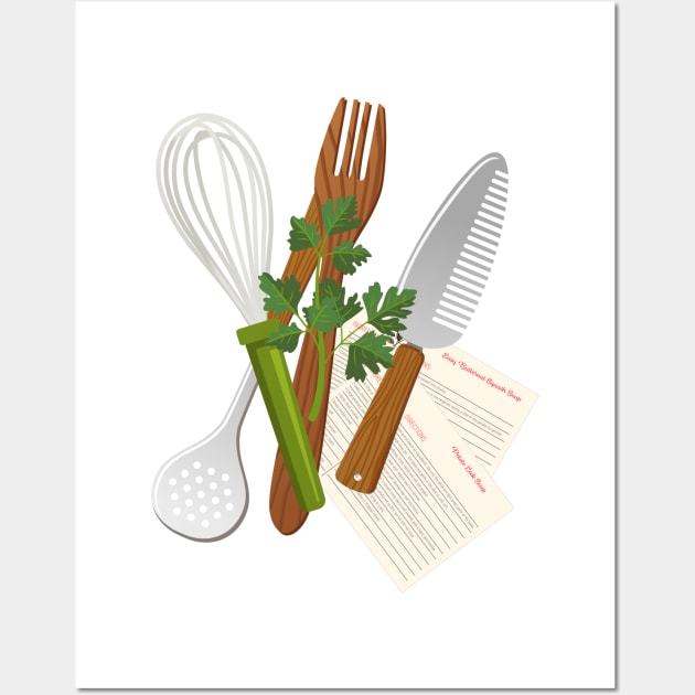 Utensil Pile Wall Art by SWON Design